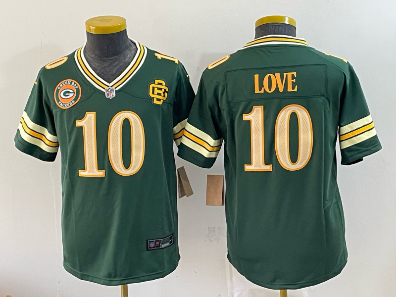 Youth Green Bay Packers #10 Love green Nike Game 2026 NFL Jersey 093005